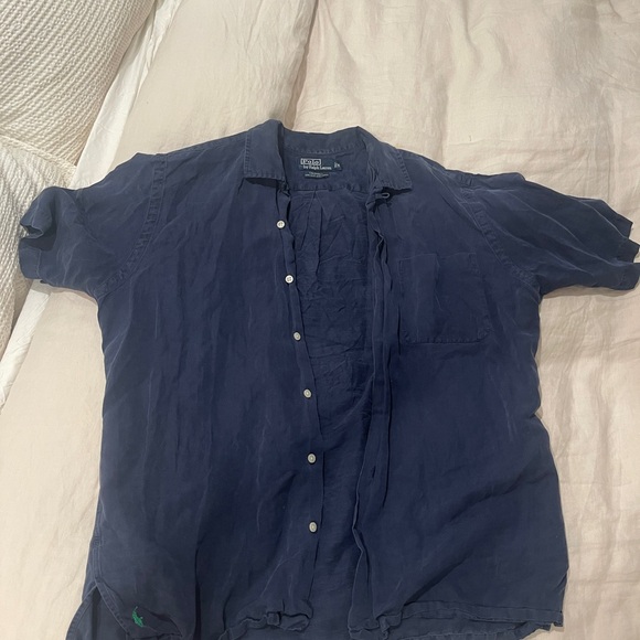 Ralph Lauren Blue Casual Button Down Shirt - Picture 1 of 3